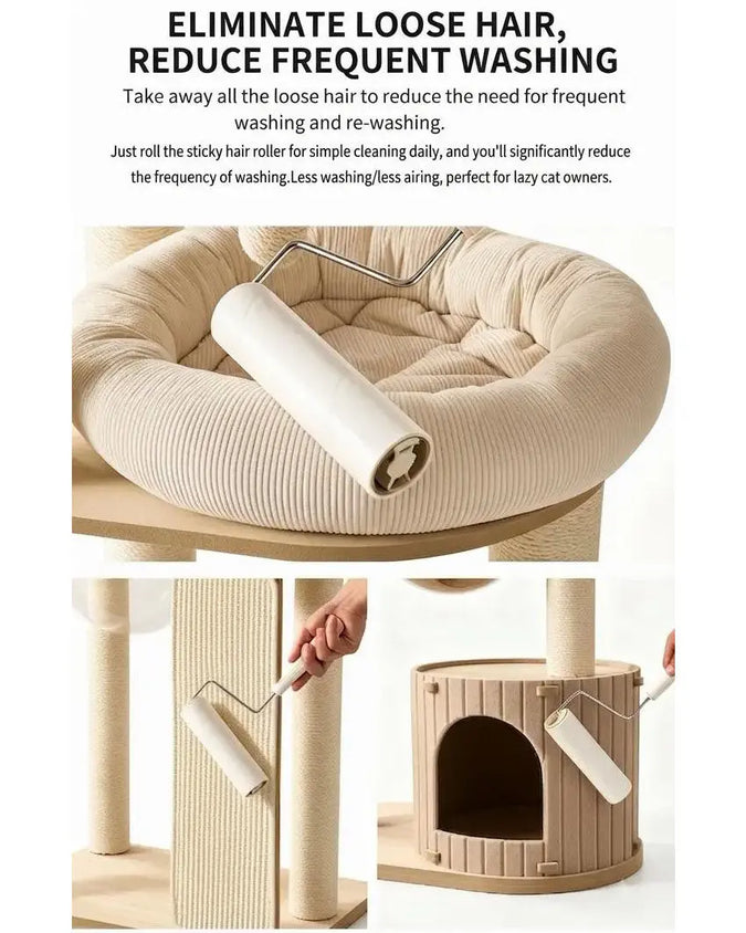 Compact Cat Tower with Beds & Scratching Posts