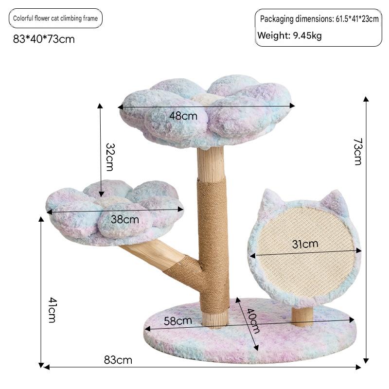 Solid Wood Cat Trees: Multiple Cat Tree Tower, Handmade Wood