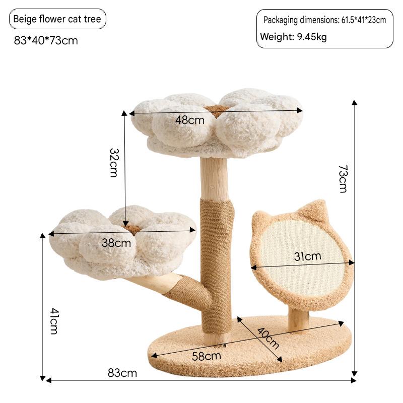 Solid Wood Cat Trees: Multiple Cat Tree Tower, Handmade Wood