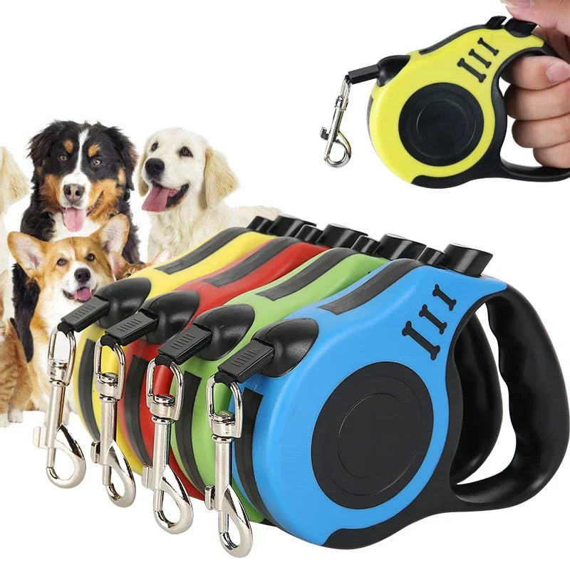 3M/5M Retractable Dog Leash Automatic Flexible Dog Puppy Cat Traction Rope Belt Dog Leash for Small Medium Dogs Pet Products - CatebyPets