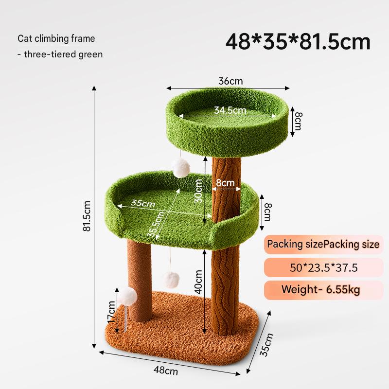 Solid Wood Cat Trees: Multiple Cat Tree Tower, Handmade Wood