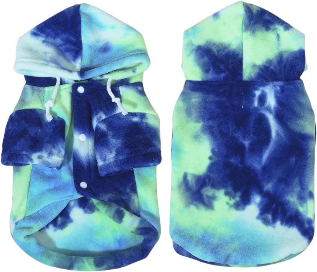 Tie Dye Dog Clothes Hoodie, Pet Winter Coat,
 Tie Dye Dog Hoodie,
 Winter Coat for Dogs,
 Tie Dye Dog Hoodie