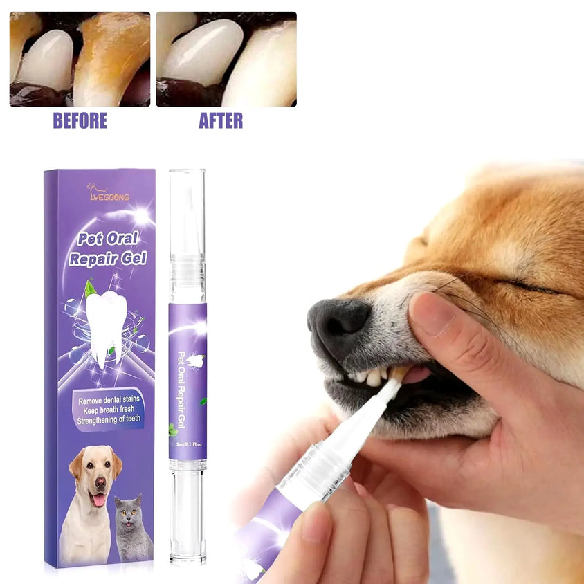 Dog Oral Cleaning Gel Tooth Stain Cleaner - CatebyPets