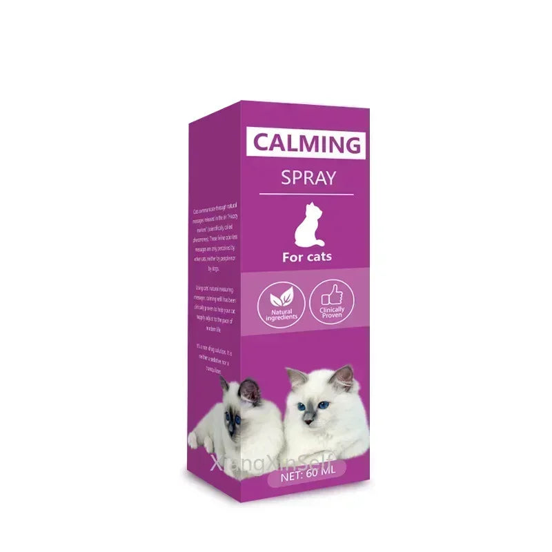 60ml calming spray Feline anti stress pheromone emotional soothing spray Health Cleaning Supplies for Cats - CatebyPets
