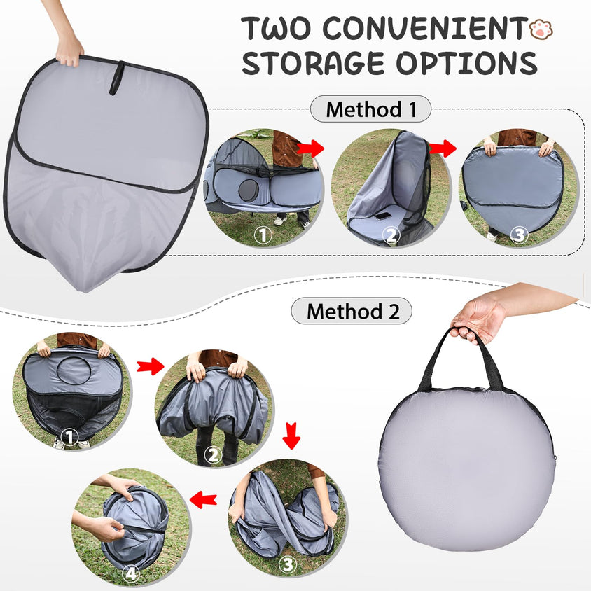 TailTastic Cat Playpen,3-in-1 Surround Tunnel for Indoor & Outdoor Use