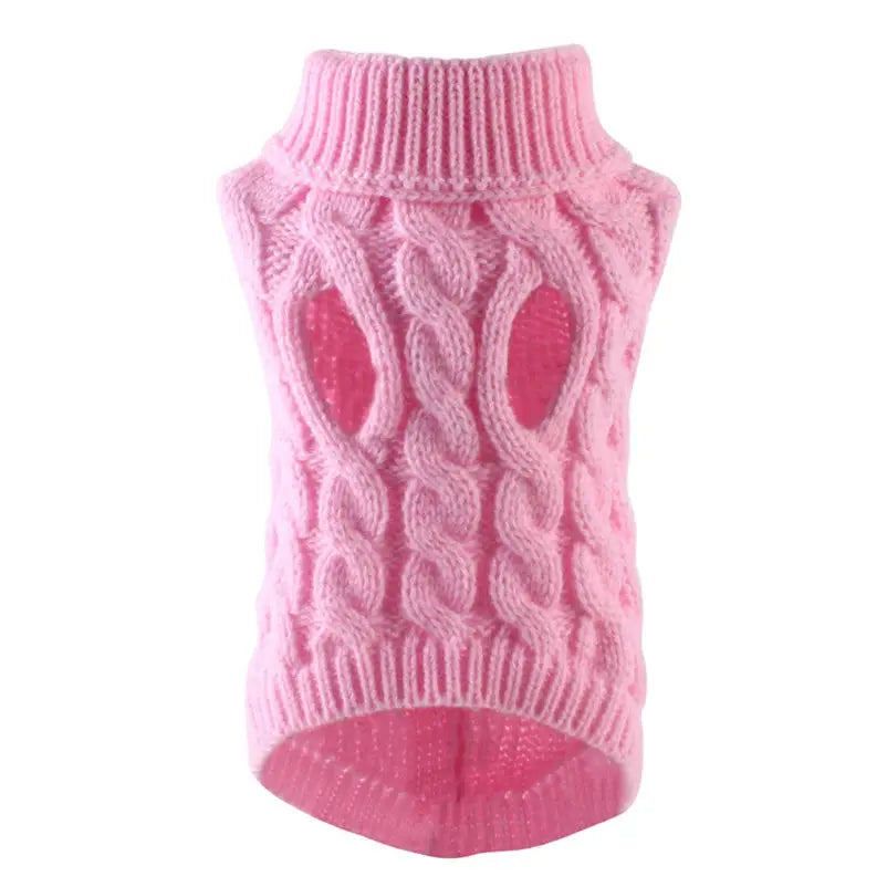 Sweaters for Small Medium Dogs Cats Clothes Winter Warm Pet Turtleneck Teddy Jacket - CatebyPets