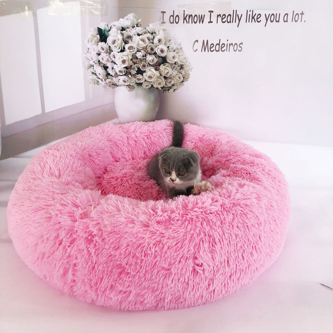 Plush Pet Nest,
 Cozy Plush Pet Bed,
 Plush Pet Nest for Dogs and Cats,
 Soft Pet Nest Bed,