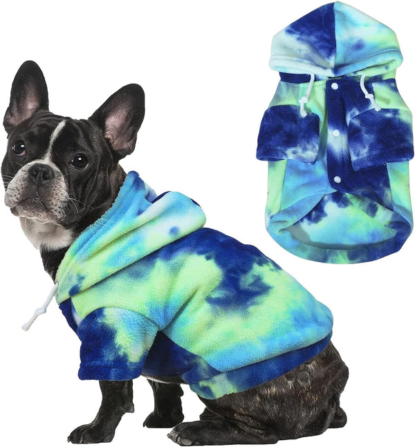 Tie Dye Dog Clothes Hoodie, Pet Winter Coat,
 Tie Dye Dog Hoodie,
 Winter Coat for Dogs,
 Tie Dye Dog Hoodie