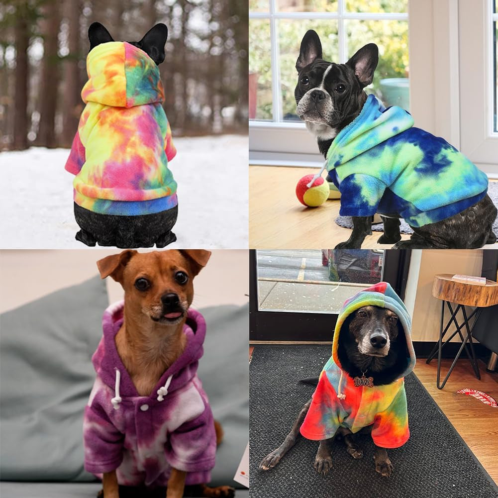 Tie Dye Dog Clothes Hoodie, Pet Winter Coat,
 Tie Dye Dog Hoodie,
 Winter Coat for Dogs,
 Tie Dye Dog Hoodie