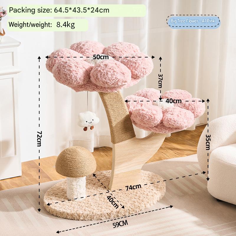 Solid Wood Cat Trees: Multiple Cat Tree Tower, Handmade Wood