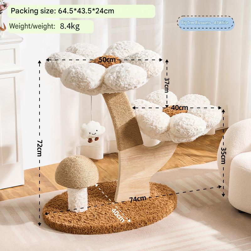 Solid Wood Cat Trees: Multiple Cat Tree Tower, Handmade Wood