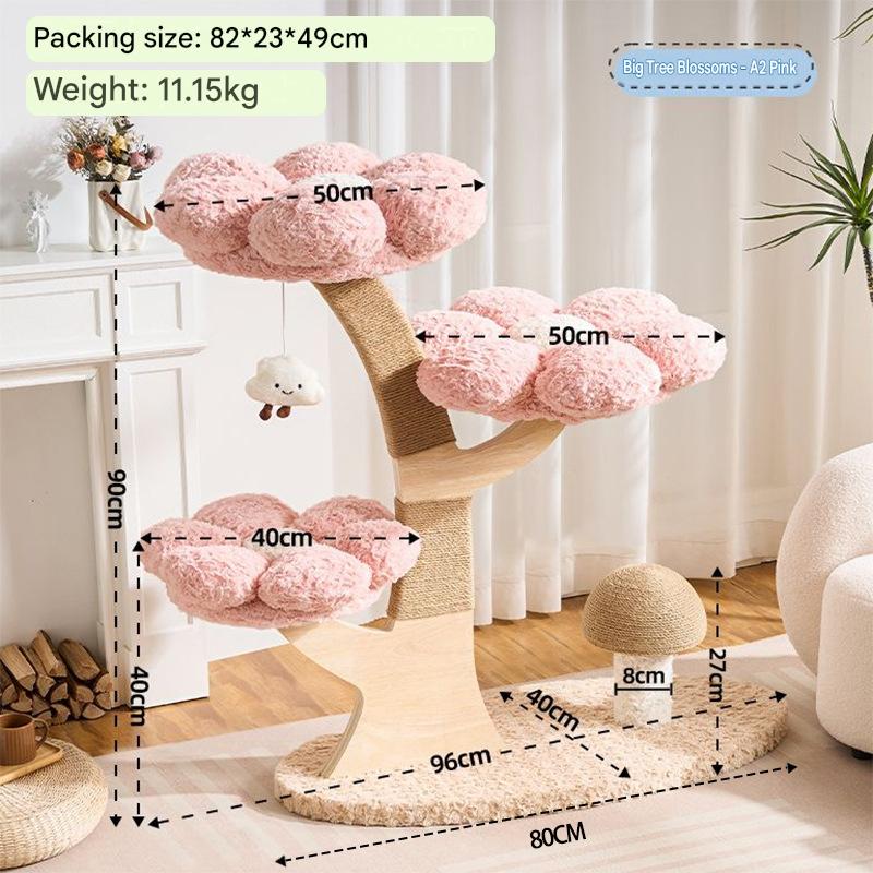 Solid Wood Cat Trees: Multiple Cat Tree Tower, Handmade Wood
