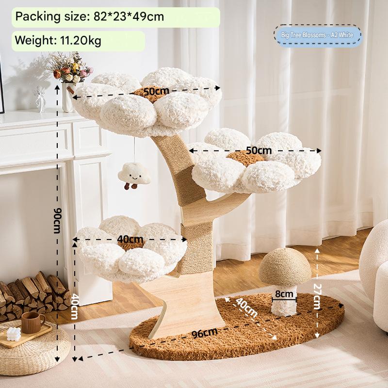Solid Wood Cat Trees: Multiple Cat Tree Tower, Handmade Wood