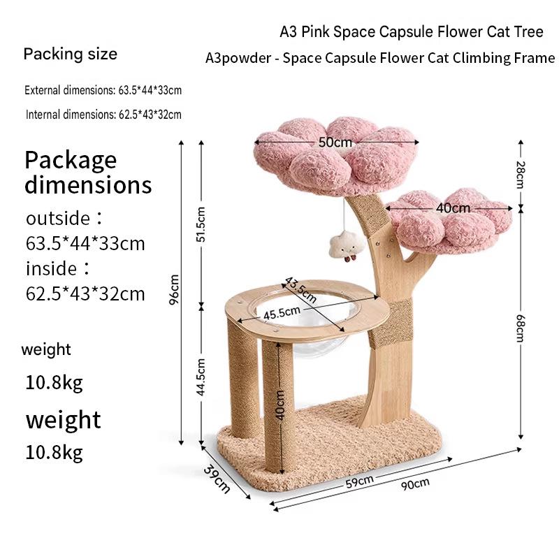 Solid Wood Cat Trees: Multiple Cat Tree Tower, Handmade Wood
