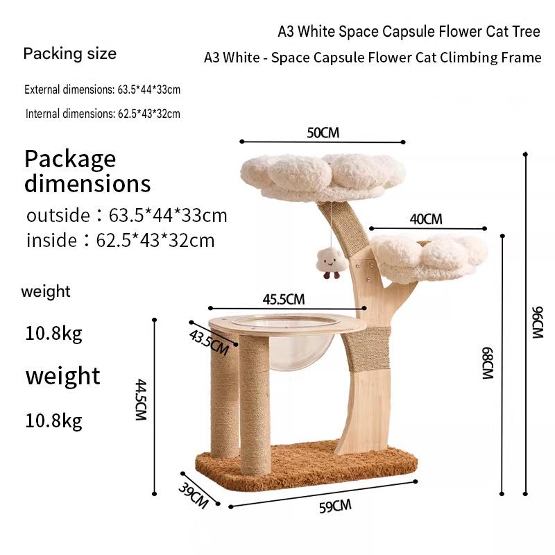 Solid Wood Cat Trees: Multiple Cat Tree Tower, Handmade Wood