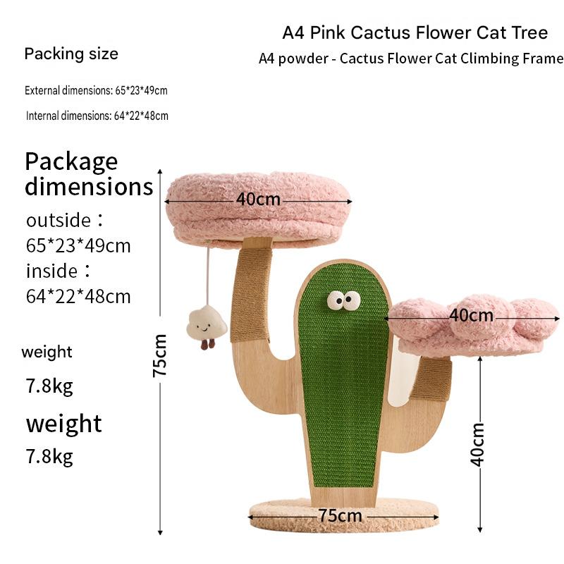 Solid Wood Cat Trees: Multiple Cat Tree Tower, Handmade Wood