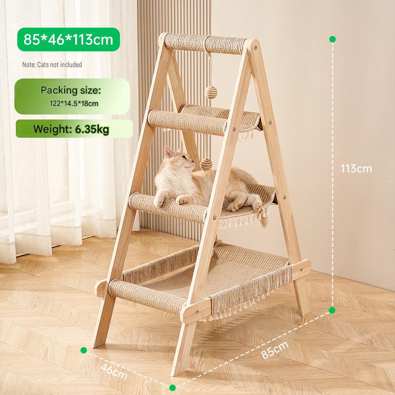 Solid Wood Cat Trees: Multiple Cat Tree Tower, Handmade Wood