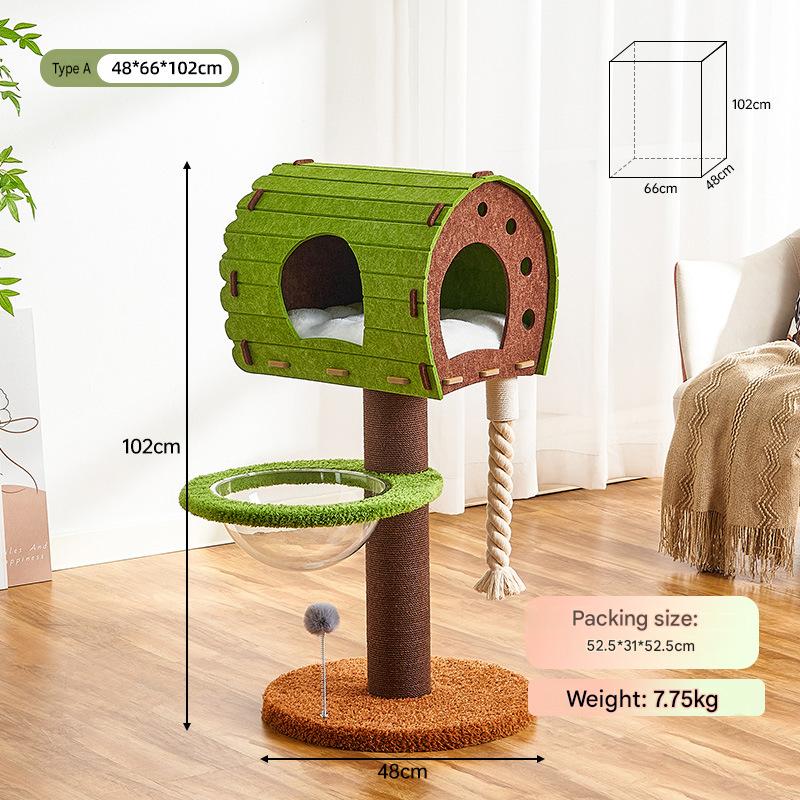 Solid Wood Cat Trees: Multiple Cat Tree Tower, Handmade Wood