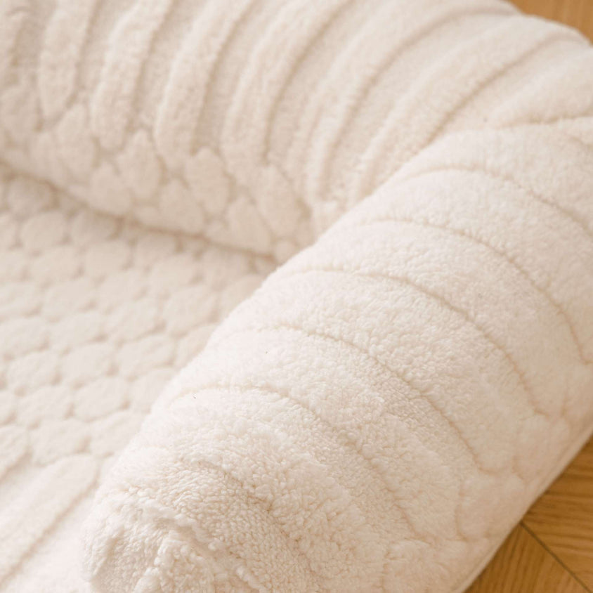 All-Season Plush Pet Couch Cover Cushion, Warm Non-Slip Comfort - CatebyPets