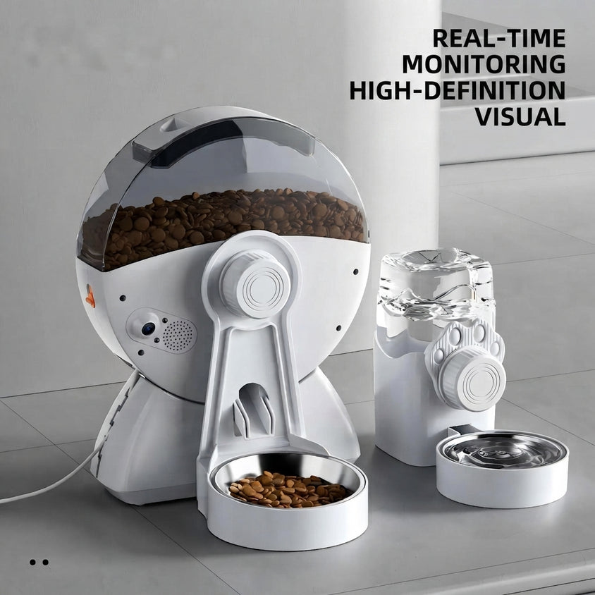 Automatic Pet Feeder WiFi HD Camera With Timed Remote Feeding - CatebyPets