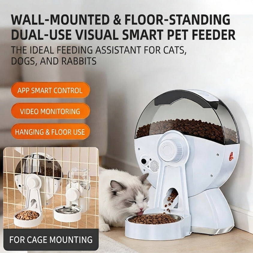 Automatic Pet Feeder WiFi HD Camera With Timed Remote Feeding - CatebyPets