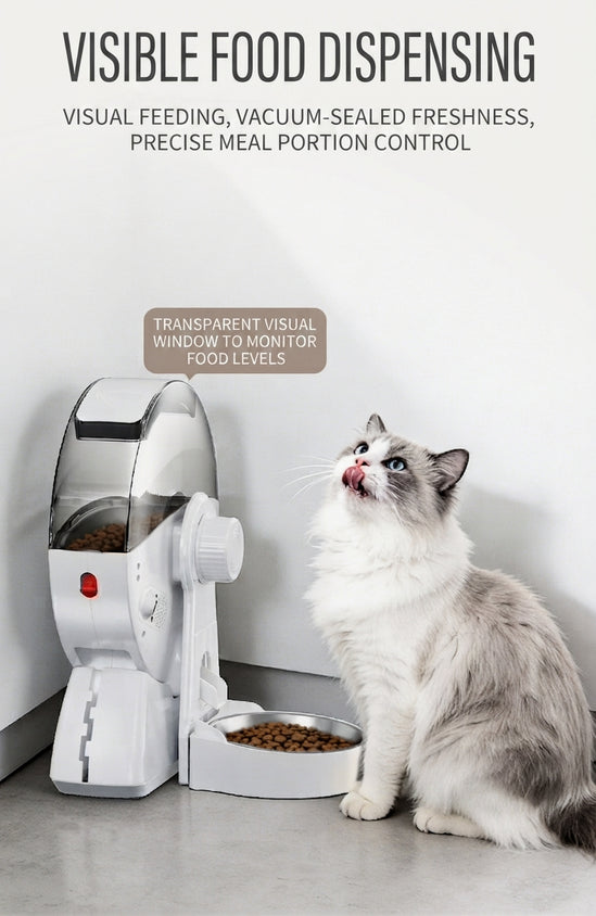 Automatic Pet Feeder WiFi HD Camera With Timed Remote Feeding - CatebyPets