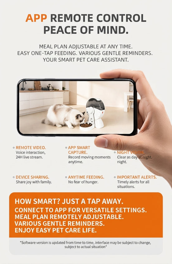 Automatic Pet Feeder WiFi HD Camera With Timed Remote Feeding - CatebyPets