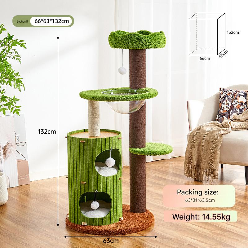 Solid Wood Cat Trees: Multiple Cat Tree Tower, Handmade Wood