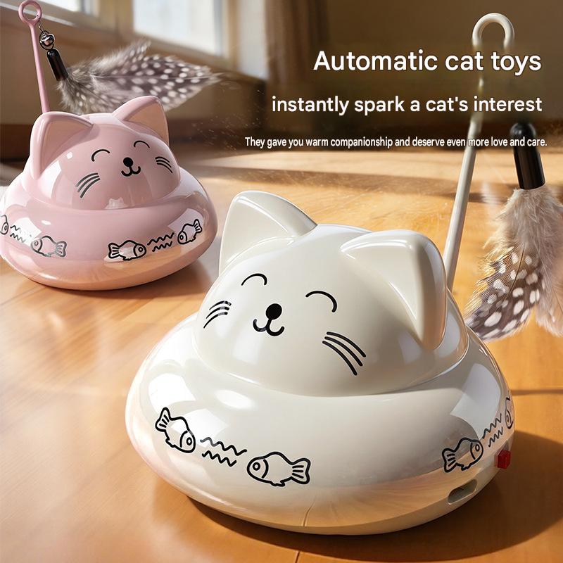 Cat Feather Toy Electric Induction Feather Teaser For Cats - CatebyPets