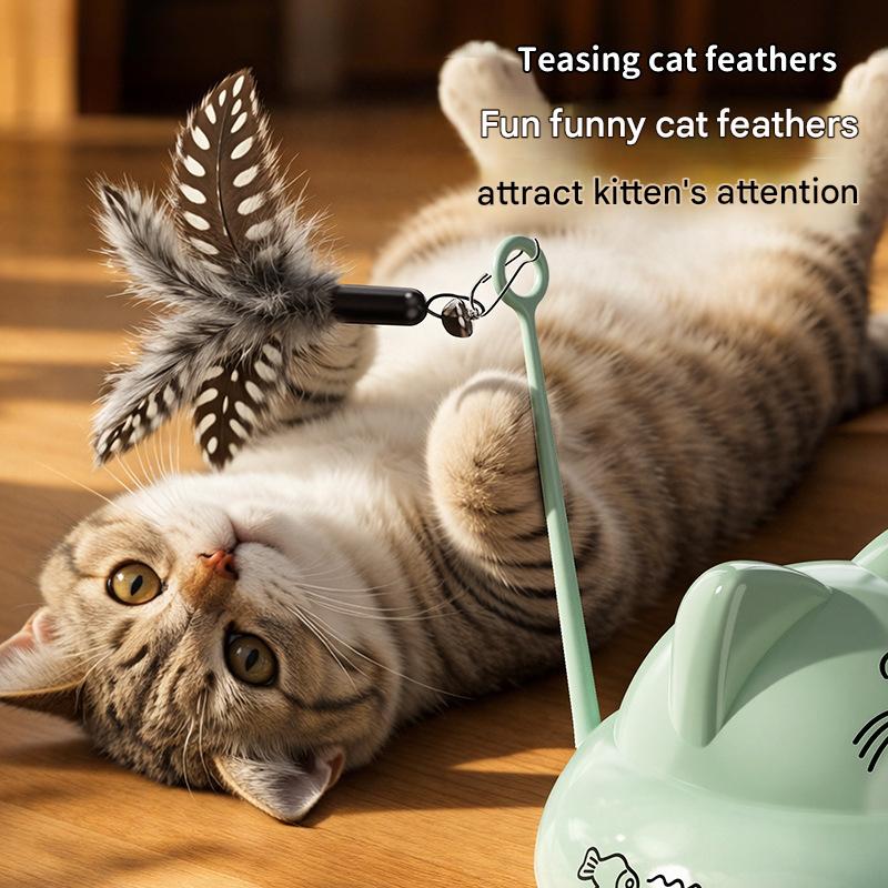 Cat Feather Toy Electric Induction Feather Teaser For Cats - CatebyPets