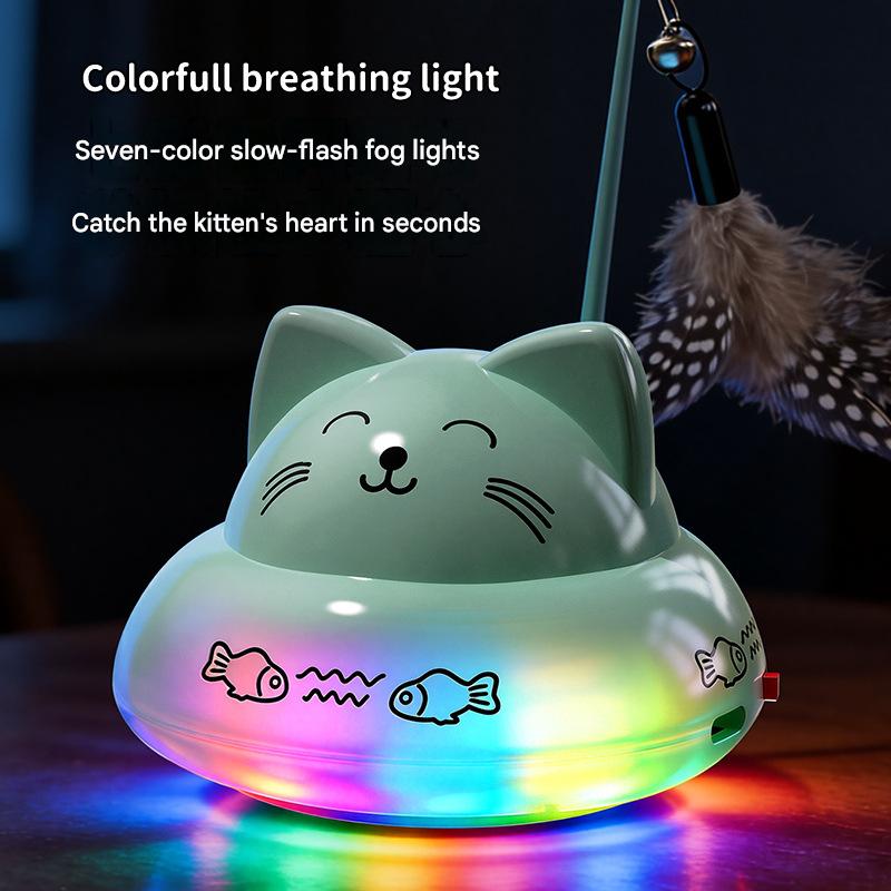 Cat Feather Toy Electric Induction Feather Teaser For Cats - CatebyPets