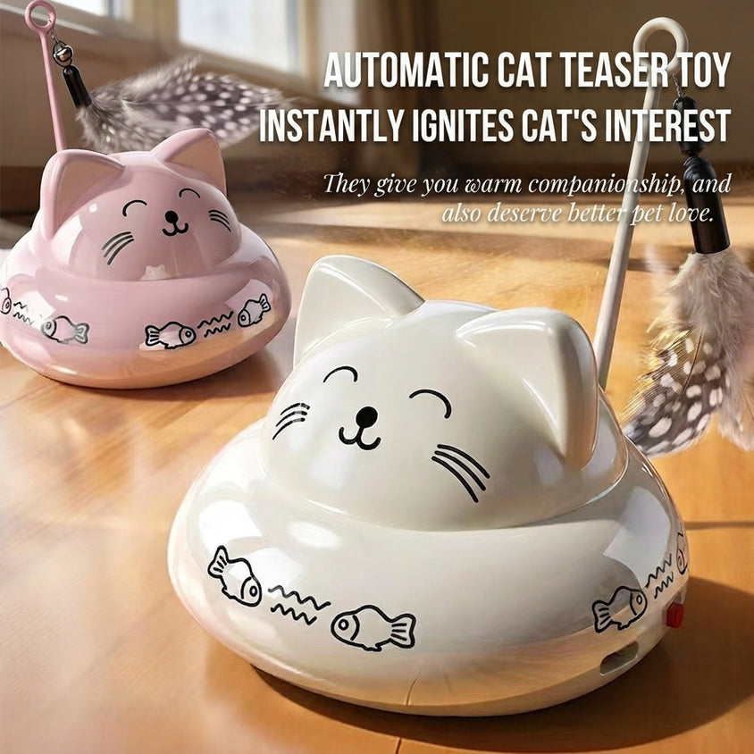Cat Feather Toy Electric Induction Feather Teaser For Cats - CatebyPets