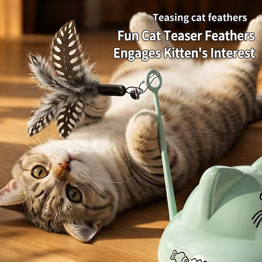 Cat Feather Toy Electric Induction Feather Teaser For Cats - CatebyPets