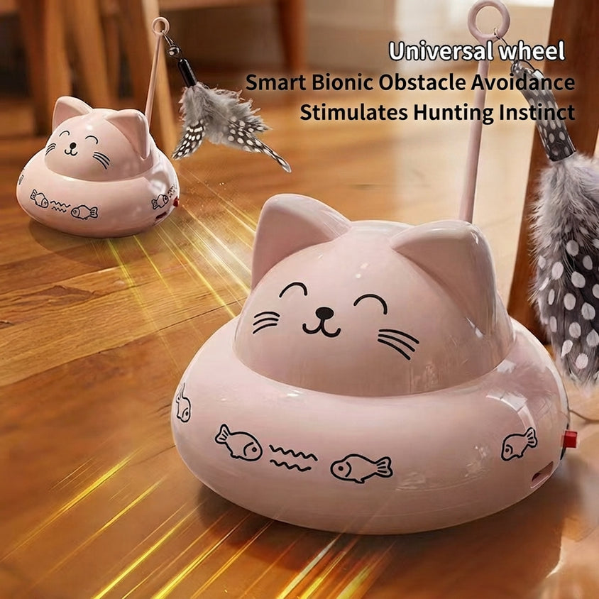 Cat Feather Toy Electric Induction Feather Teaser For Cats - CatebyPets