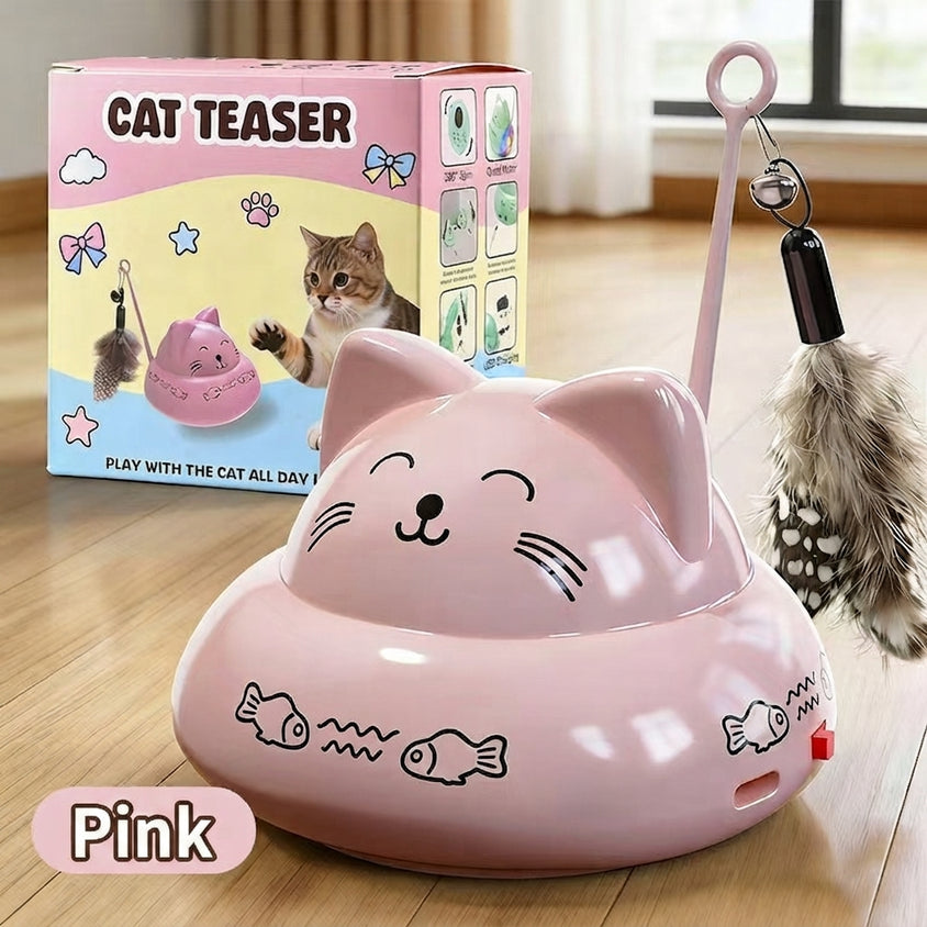 Cat Feather Toy Electric Induction Feather Teaser For Cats - CatebyPets