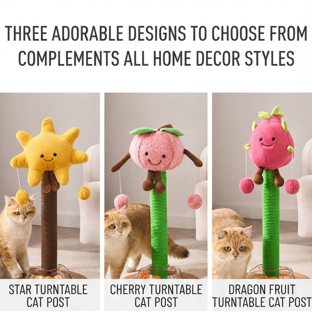 Cat House Scratching Post: Cartoon Fruit Cat Scratch Pad - CatebyPets