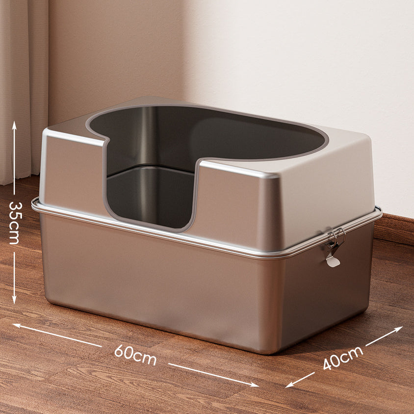 Durable Stainless Steel Best Cat Litter Box - Extra Large & Eco-Friendly - CatebyPets