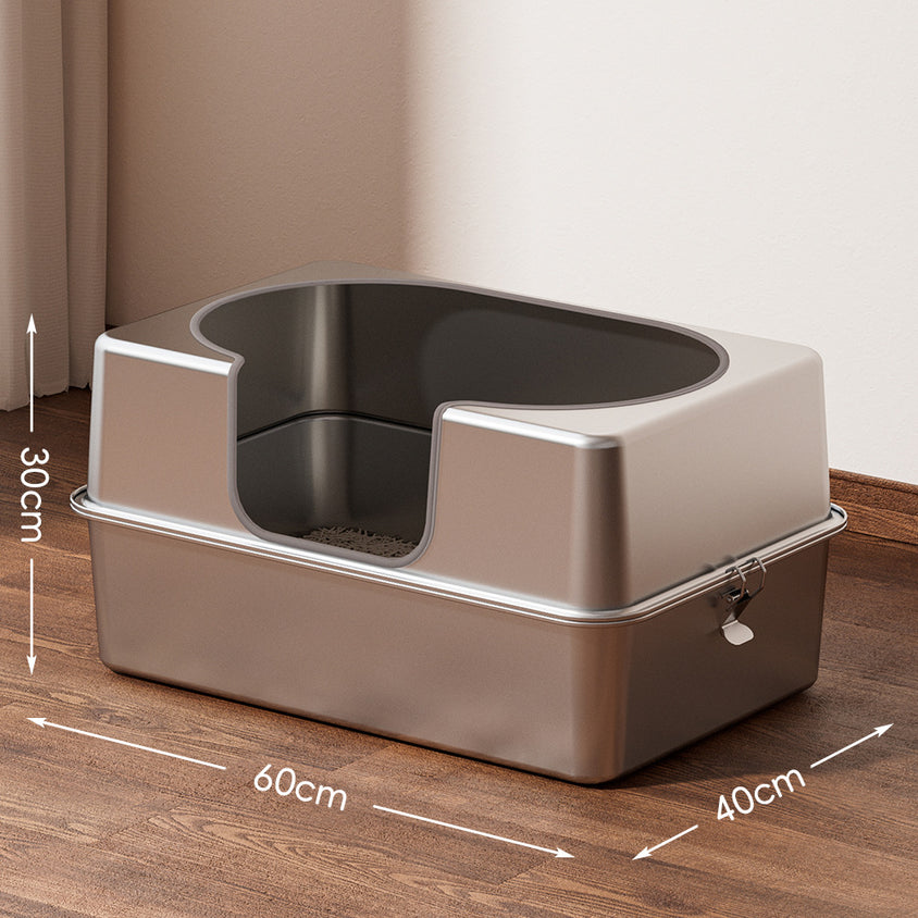 Durable Stainless Steel Best Cat Litter Box - Extra Large & Eco-Friendly - CatebyPets
