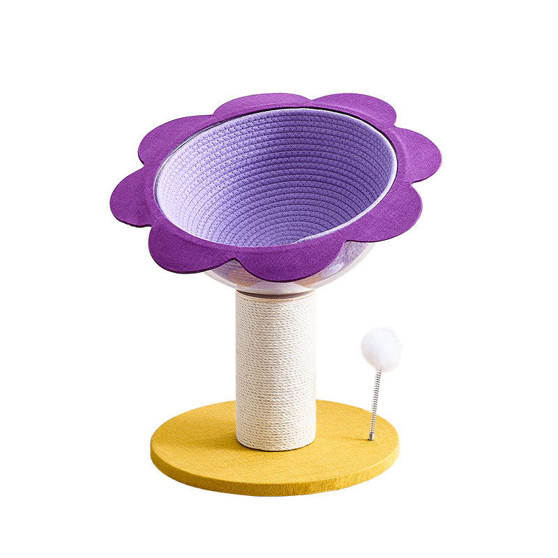 Sunflower Cat Climber with Sisal Rope Scratching Post - CatebyPets