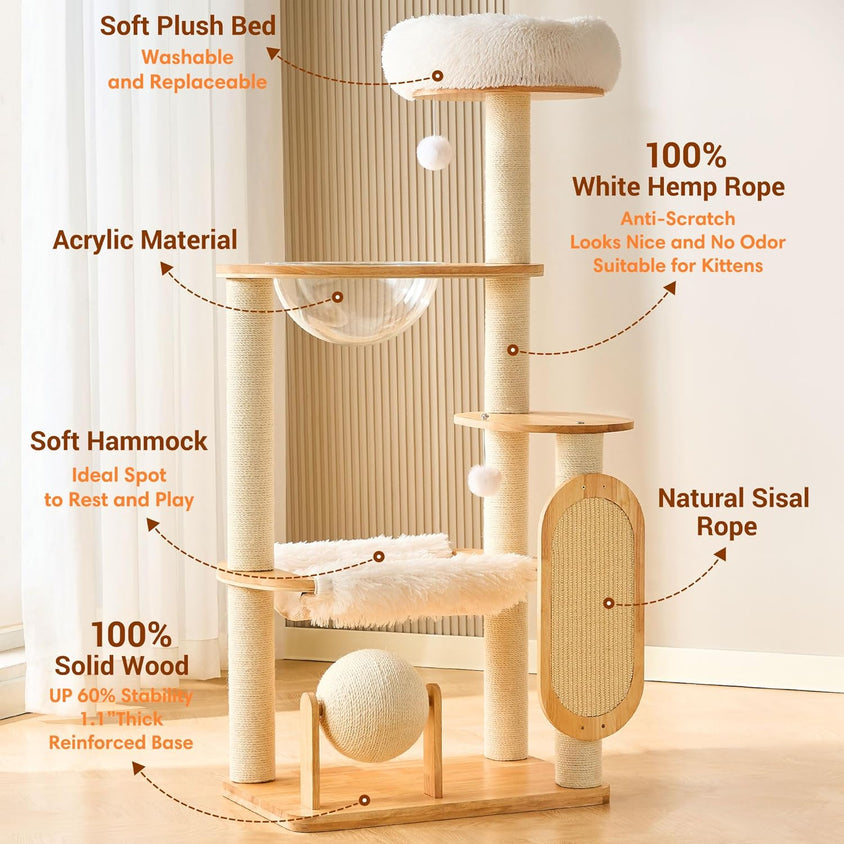 Eco-Friendly Luxury Scratch Cat Lounge & Scratcher - CatebyPets
