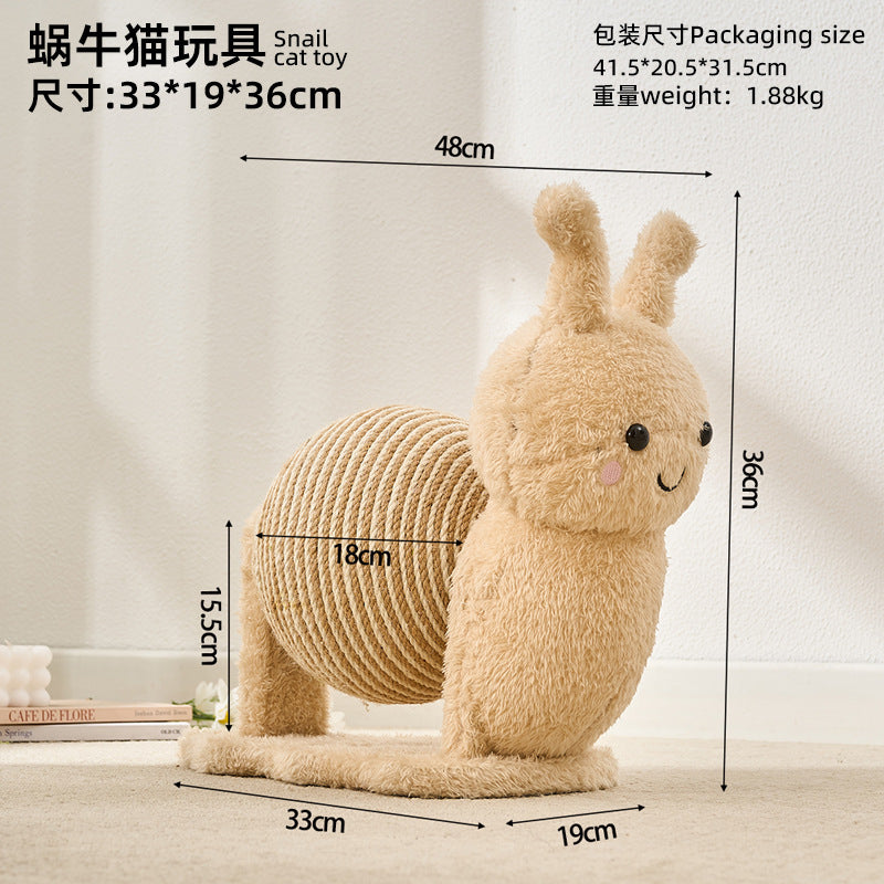 羊驼蜗牛立式猫抓板猫爪柱子幼猫耐磨不易掉屑麻绳耐抓自嗨解闷 - CatebyPets