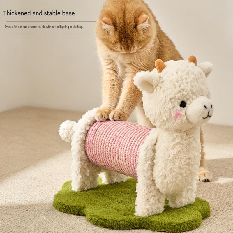 Cat Scratching Post Vertical Alpaca Snail Claw Scratch Tower - CatebyPets