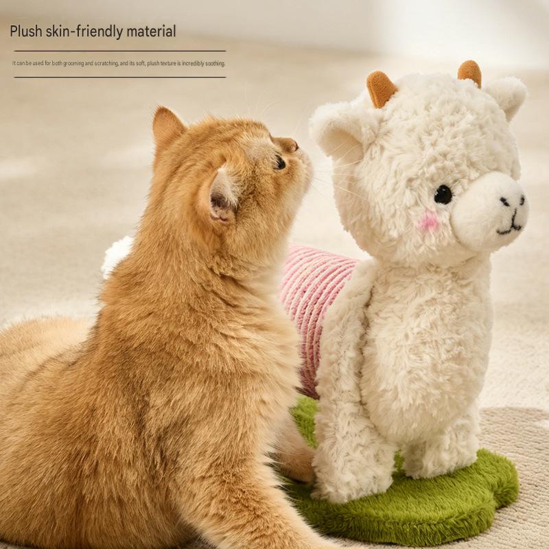 Cat Scratching Post Vertical Alpaca Snail Claw Scratch Tower - CatebyPets