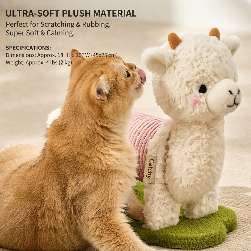 Cat Scratching Post Vertical Alpaca Snail Claw Scratch Tower - CatebyPets