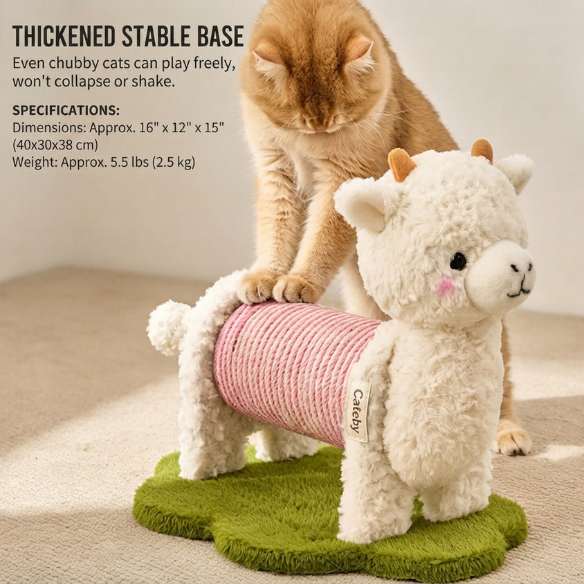 Cat Scratching Post Vertical Alpaca Snail Claw Scratch Tower - CatebyPets