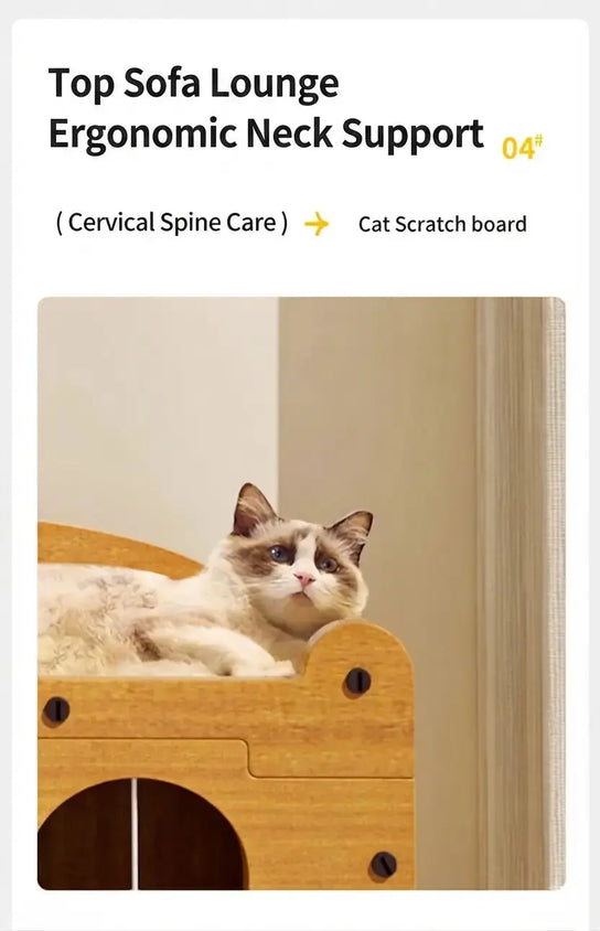 Cat scratcher house – wear-resistant lint-free scratch surface for indoor use