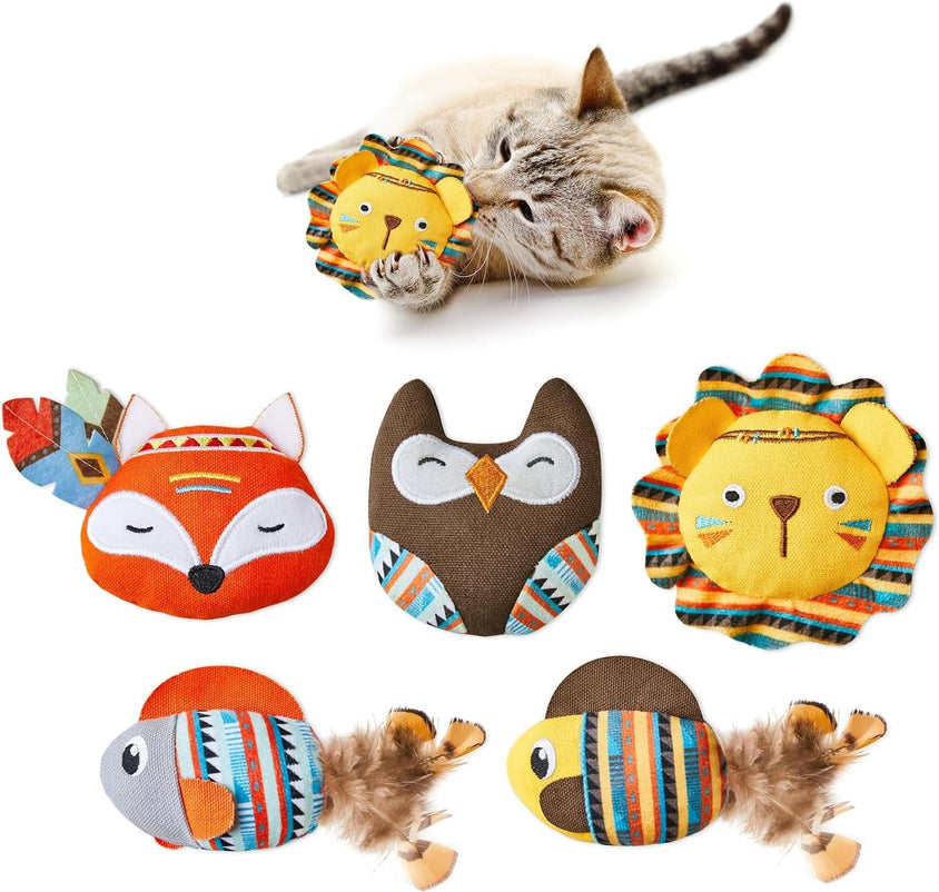 Bite-Resistant Catnip Adventure Pack - 5 Durable Toys - CatebyPets