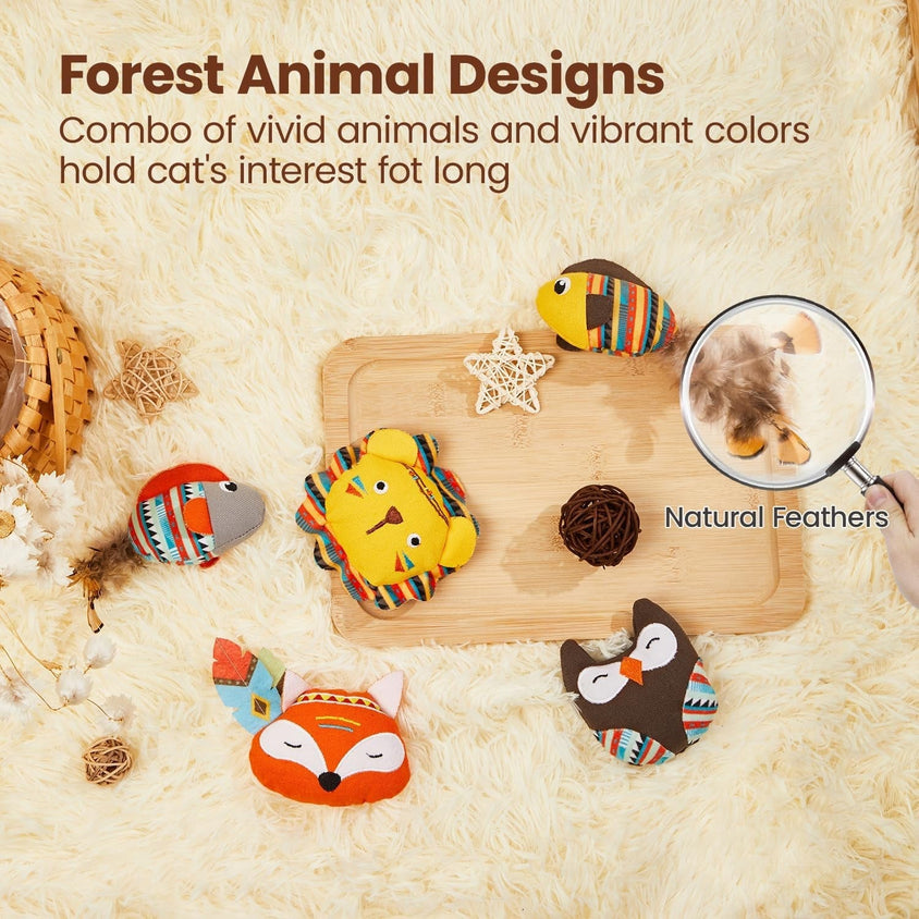 Bite-Resistant Catnip Adventure Pack - 5 Durable Toys - CatebyPets