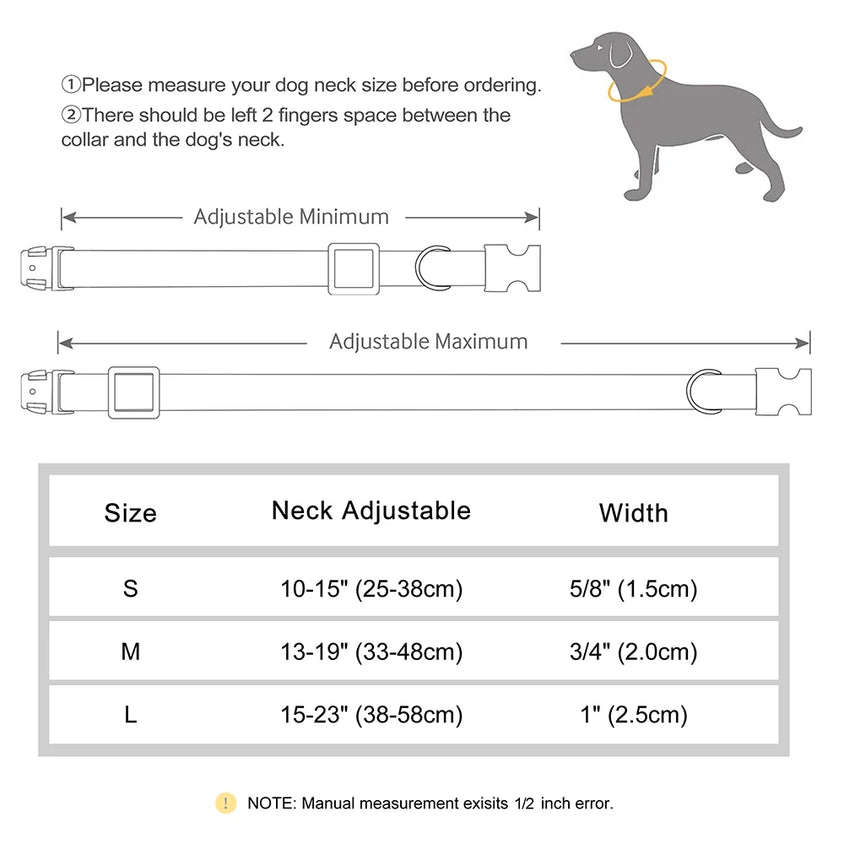 Free Custom PU Leather Dog Collar Engraved Dog Collars Adjustable Pet Buckle ID Necklace Durable for Small Medium Large Dogs Pug - CatebyPets