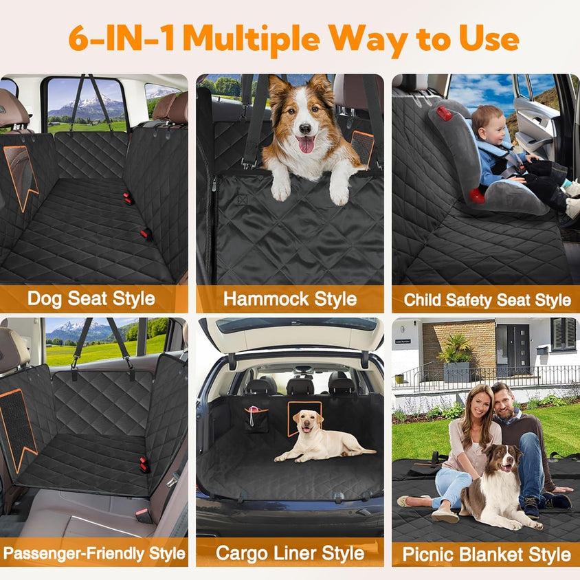 Waterproof Car Seat Cover for Back Seat - CatebyPets